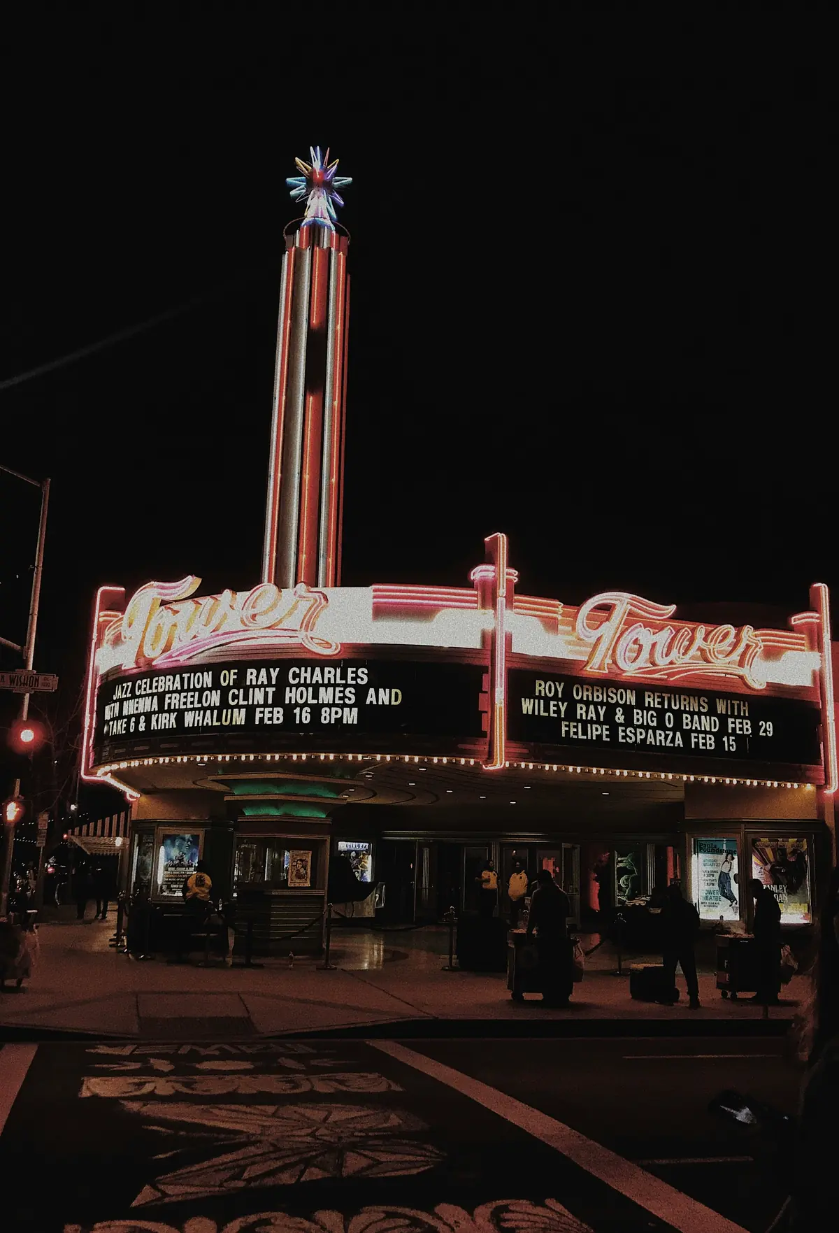 Tower District marquee on Olive Ave